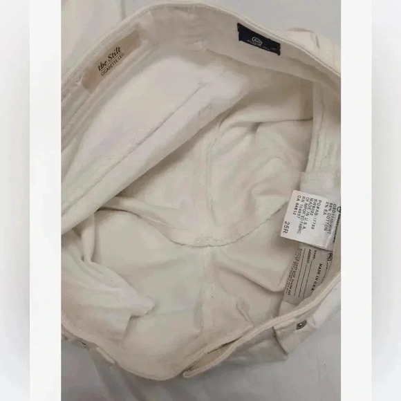 💥HOST PICK Adriano Goldschmied White Embroidered Stilt Cigarette Jeans Size 25R - Picture 6 of 13